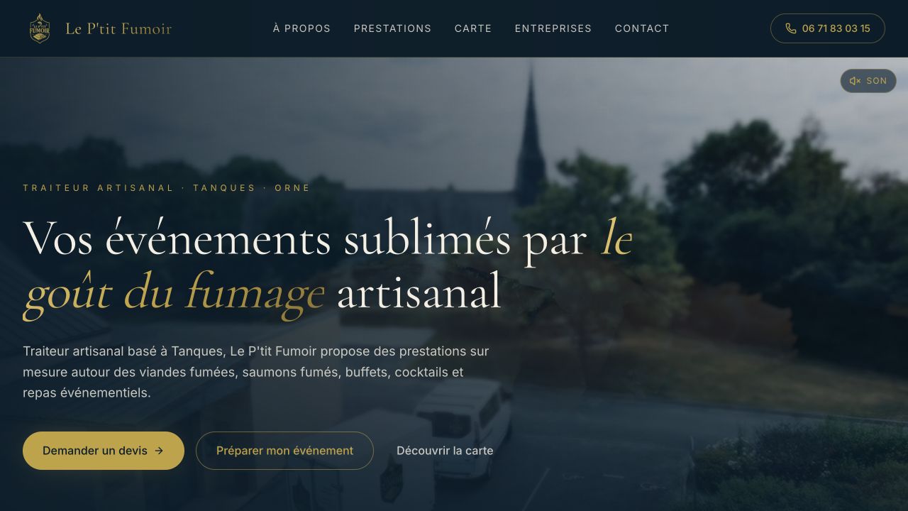 Aperçu du site du P’tit Fumoir