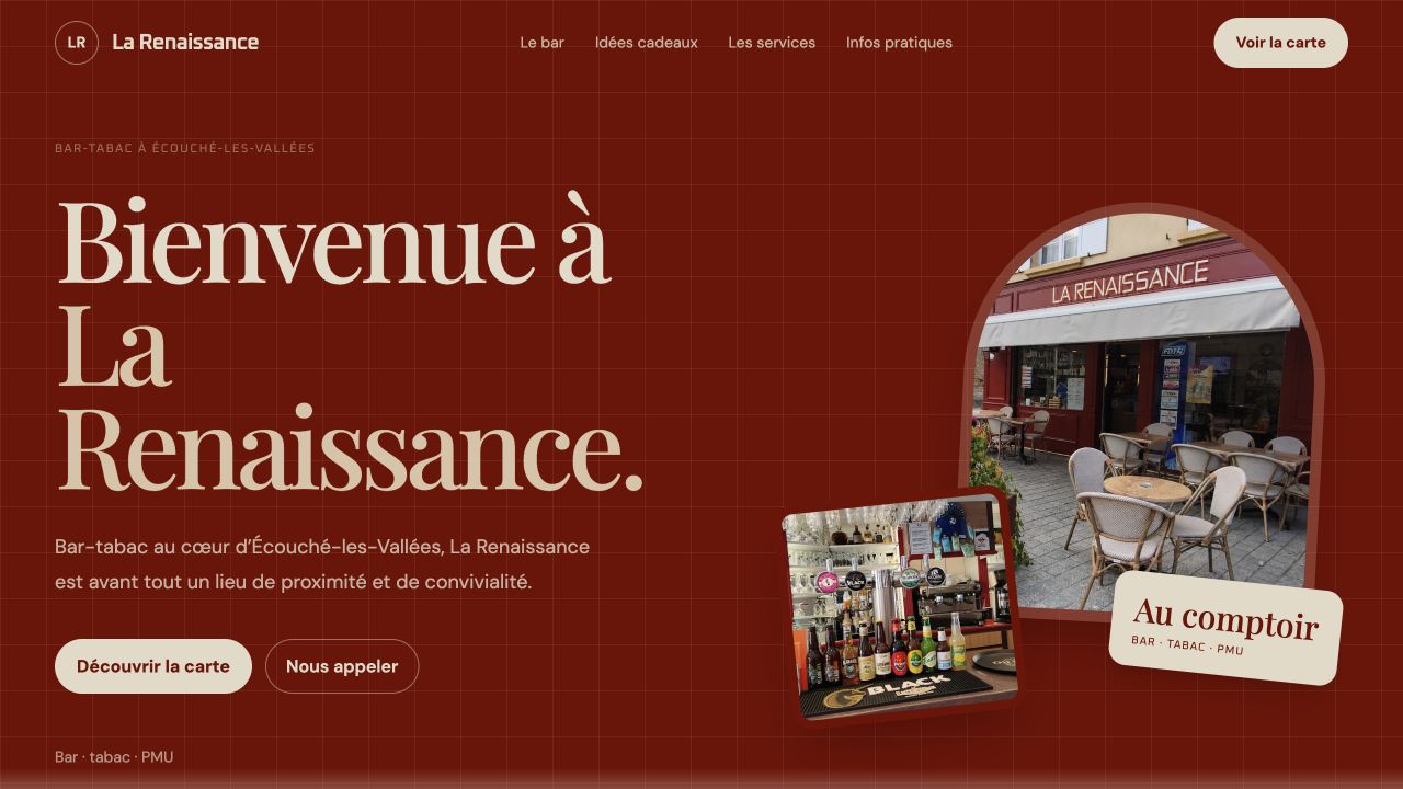 Capture de la page d’accueil de La Renaissance à Écouché-les-Vallées